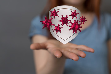 Corona Virus Healthcare Concept. Coronavirus protection Pandemic Sars Fever.
