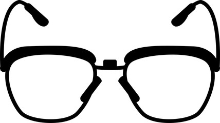 Black Eye glasses icon isolated 