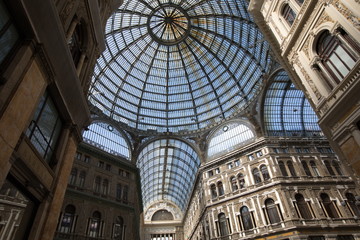 Gallery Umberto I in the city of Naples. Campania, Italy.