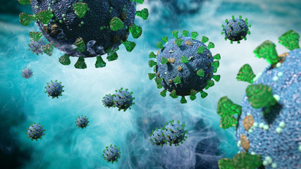 Obraz na płótnie Canvas Coronavirus epidemic, Covid-19 virus that causes respiratory infections