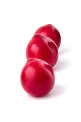 Plums, on a white background, isolated