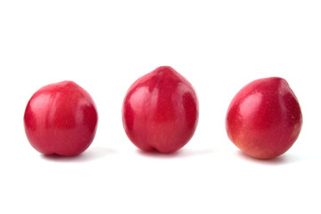 Plums, on a white background, isolated