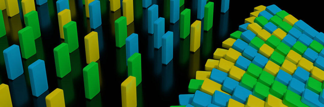 social distancing presentation with domino pieces, effective prevention measures concept to stop the spread of the covid-19 virus