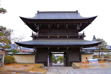 well preserved traditional temple in old town area of Hida-Takayama, Gifu, Takayama, Japan