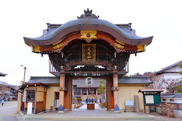 well preserved traditional temple in old town area of Hida-Takayama, Gifu, Takayama, Japan