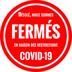 Temporarily closed sign 