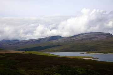 Scotland, UK - August 11, 2018: Typical landscape of Scotland, Scotland, Highlands, United Kingdom