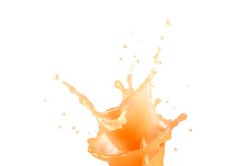 grapefruit juice splash concept. Orange color. Drop levitation. Sweet fruit. Liquid beverage. Healthy drink