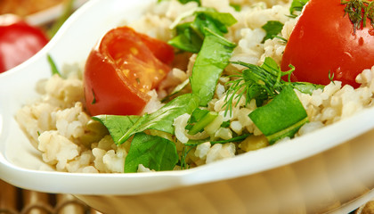 Lemony Barley Salad with Kale Pesto