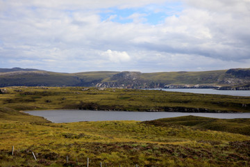 Scotland, UK - August 11, 2018: Typical landscape of Scotland, Scotland, Highlands, United Kingdom
