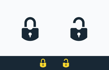 Lock icon. Padlock symbol, vector