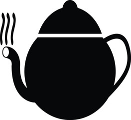 Vector black tea icon symbol