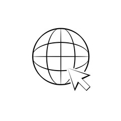 Go to web icon isolated on white background