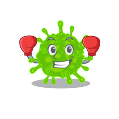 A sporty flaviviridae boxing mascot design style