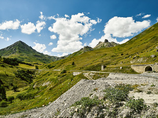 Fototapeta premium Col de Galibier Alpenstraße Frankreich