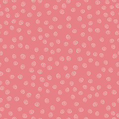 Dot pattern. Abstract vector seamless repeat design background in pink.