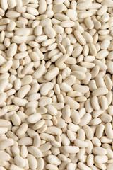 White raw aw beans background. Natural protein legume food