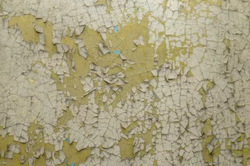 Papier Peint photo autocollant Vieux mur texturé sale Old painted wall with cracked paint