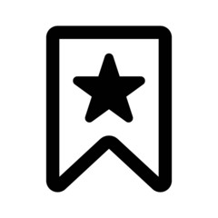 High quality sign and symbol premium bookmark icon line style isolated on white background. Vector outline pictogram for infographic, web design and app development