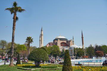 Naklejka premium The Hagia Sophia mosque, Church of the Holy Wisdom, Istanbul, Turkey