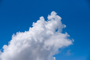white cloud and blue sky