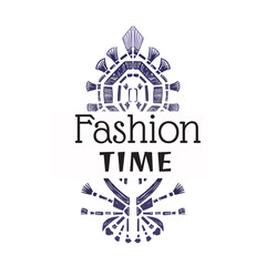 Fashion Time t-shirt fashion print. Beauty, message for cool poster.