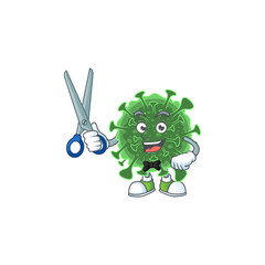 Cool Barber wuhan coronavirus mascot design style