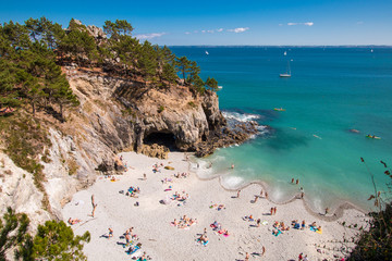 Virgin island's creek also known as Point of Saint Hernot, Crozon, Brittany, France