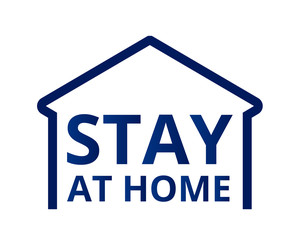 Call stay home. Icon logo concept for the fight against the new coronavirus COVID-2019