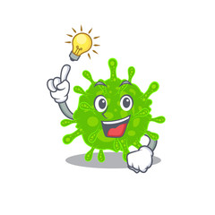 Have an idea gesture of flaviviridae mascot character design