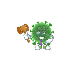 Wuhan coronavirus wise judge cartoon character design with cute glasses