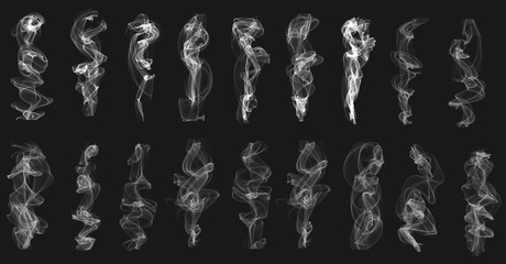 The smoke isolated on background