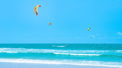 Kitesurfing Thailand Hua hin on a Sunny day
