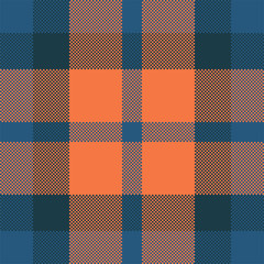 Pixel background vector design. Modern seamless pattern plaid. Square texture fabric. Tartan scottish textile. Beauty color madras ornament.