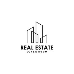 Minimalist real estate logo design