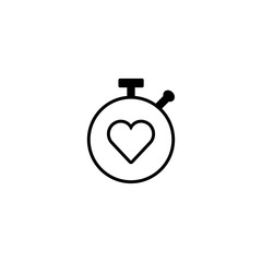 Heart beats controller icon. Trendy Flat style for graphic design, Web site, UI. EPS10. - Vector illustration