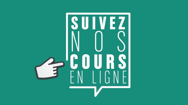 suivez nos cours en ligne- vecteur animation