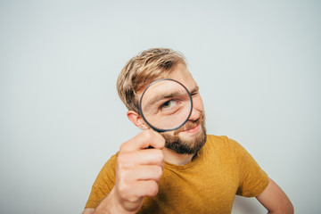 The man with a magnifier