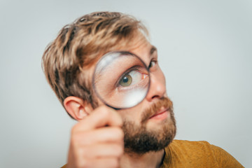 The man with a magnifier