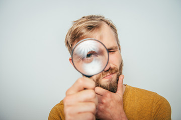 The man with a magnifier