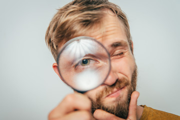 The man with a magnifier