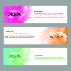 Vector abstract geometric design banner web template.