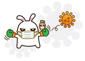 Health protection and prevention during Virus and infectious outbreak : Vector illustration