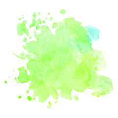 Watercolor abstract background. The color splashing on the paper. Hand painted watercolor background