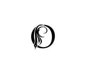 Luxury Pen O Letter Logo Icon