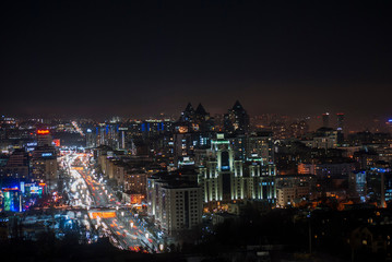 city at night cars car light photography nikon building panorama traffic kok-tobe cityscape buildings urban 