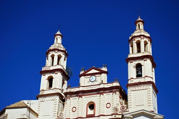 Fototapeta na wymiar View of the church (Parish of Our Lady of the Incarnation), Olvera, Spain.