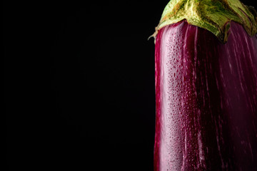 aubergine vor schwarz