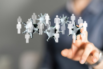 epidemic coronavirus 2019-nCoV 3d (2019-nCoV). .