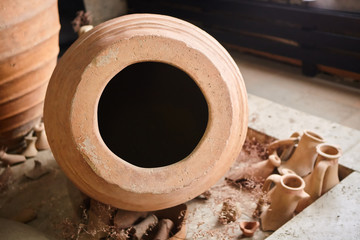 Ancient Greek jugs and amphorae.
